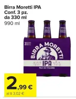 Carrefour Birra Moretti IPA offerta