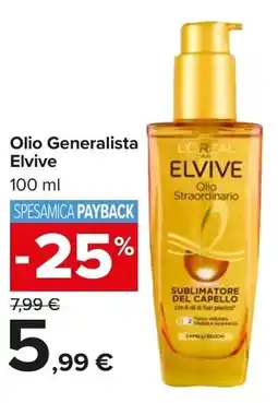 Carrefour Market Olio Generalista Elvive offerta