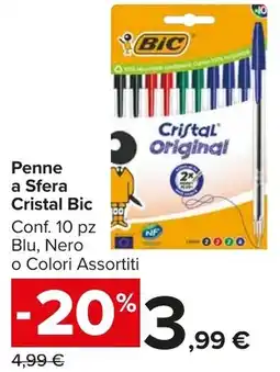 Carrefour Market Penne a Sfera Cristal Bic offerta