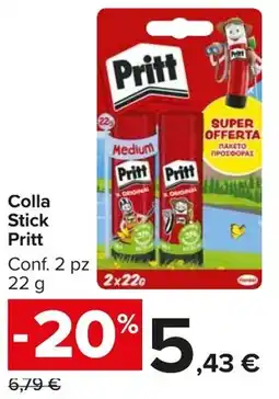 Carrefour Market Colla Stick Pritt offerta