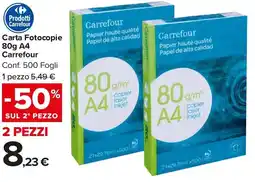 Carrefour Market Carta Fotocopie 80g A4 Carrefour offerta