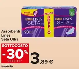 Carrefour Market Assorbenti Lines Seta Ultra offerta
