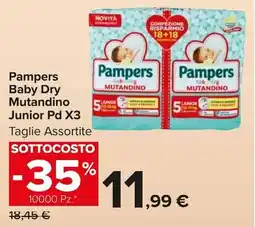 Carrefour Market Pampers Baby Dry Mutandino Junior Pd X3 offerta