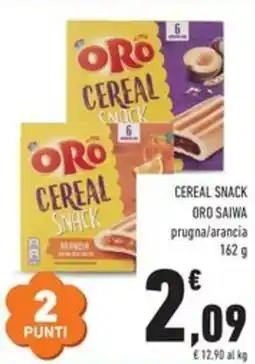 Conad CEREAL SNACK ORO SAIWA prugna/arancia offerta