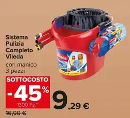 Carrefour Market Sistema Pulizia Completo Vileda offerta