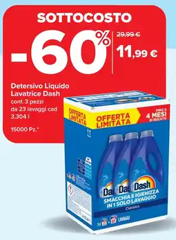 Carrefour Detersivo Liquido Lavatrice Dash offerta