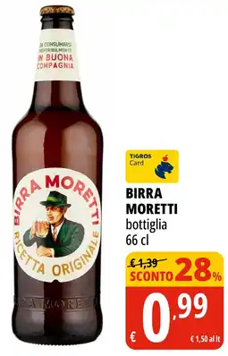 Tigros Birra MORETTI offerta