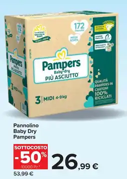 Carrefour Pannolino Baby Dry Pampers offerta