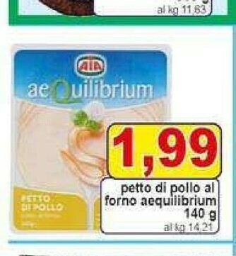Pewex Aia - petto di pollo al forno aequilibrium 140 g(ml) offerta