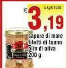 Idromarket Filetti di tonno in olio di oliva 200 g(ml) offerta