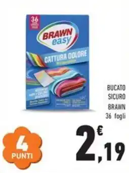 Conad Bucato sicuro BRAWN 36 fogli offerta