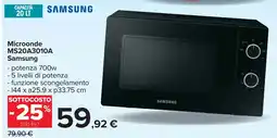 Carrefour Microonde MS20A3010A Samsung offerta