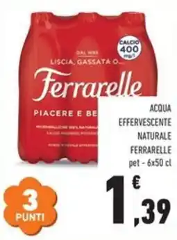Conad Acqua effervescente naturale FERRARELLE pet offerta