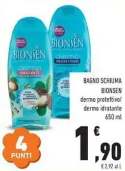 Conad Bagno schiuma BIONSEN dermo protettivol dermo idratante offerta