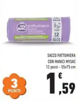 Conad Sacco pattumiera con manici mysac 12 pezzi offerta