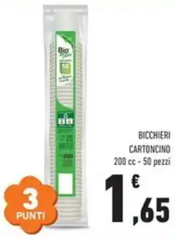 Conad BICCHIERI CARTONCINO 50 pezzi offerta