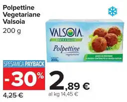 Carrefour Polpettine Vegetariane Valsoia offerta