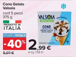 Carrefour Cono Gelato Valsoia offerta