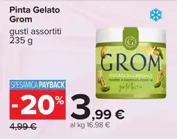 Carrefour Pinta Gelato Grom offerta