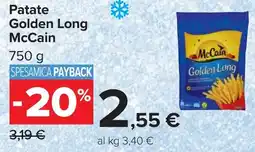 Carrefour Patate Golden Long McCain offerta