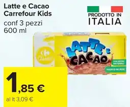 Carrefour Latte e Cacao Carrefour Kids offerta