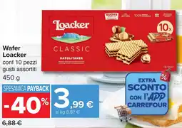 Carrefour Wafer Loacker offerta