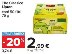 Carrefour The Classico Lipton offerta