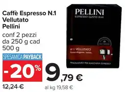Carrefour Caffè Espresso N.1 Vellutato Pellini offerta