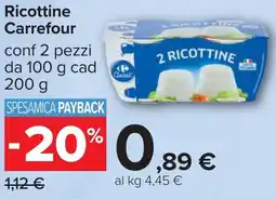 Carrefour Ricottine Carrefour offerta
