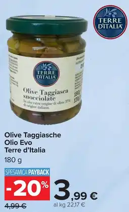 Carrefour Olive Taggiasca Olio Evo Terre d'Italia offerta