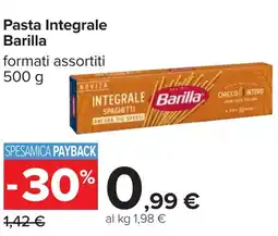 Carrefour Pasta Integrale Barilla offerta
