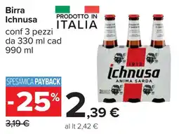 Carrefour Birra Ichnusa offerta