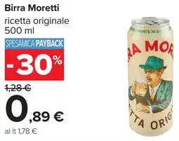 Carrefour Birra Moretti offerta