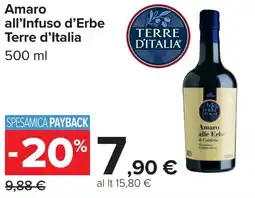 Carrefour Amaro all'Infuso d'Erbe Terre d'Italia offerta