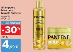 Carrefour Shampoo o Maschera Miracle Pantene offerta