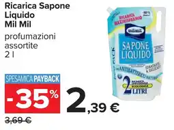 Carrefour Ricarica Sapone Liquido Mil Mil offerta