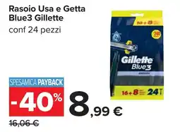 Carrefour Rasoio Usa e Getta Blue3 Gillette offerta