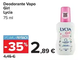 Carrefour Deodorante Vapo Girl Lycia offerta