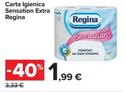 Carrefour Carta Igienica Sensation Extra Regina offerta