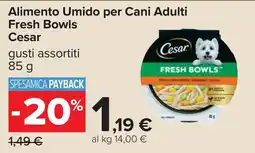 Carrefour Alimento Umido per Cani Adulti Fresh Bowls Cesar offerta