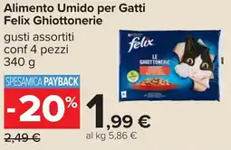 Carrefour Alimento Umido per Gatti Felix Ghiottonerie offerta