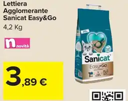 Carrefour Lettiera Agglomerante Sanicat Easy&Go offerta