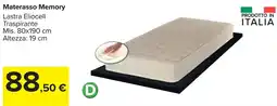 Carrefour Materasso Memory offerta
