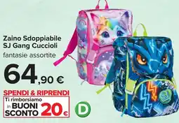 Carrefour Zaino Sdoppiabile SJ Gang Cuccioli offerta