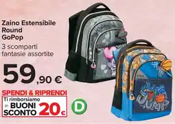 Carrefour Zaino Estensibile Round GoPop offerta