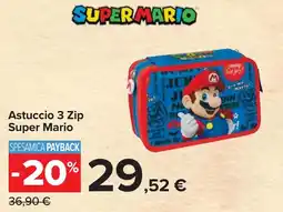 Carrefour Astuccio 3 Zip Super Mario offerta