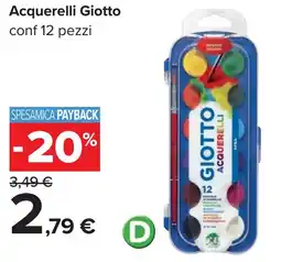 Carrefour Acquerelli Giotto offerta