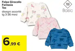 Carrefour Felpa Girocollo Fantasia Tex offerta