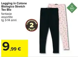 Carrefour Legging in Cotone Biologico Stretch Tex Bio offerta