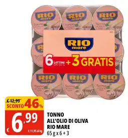 Tigros Tonno all'olio di oliva RIO MARE offerta